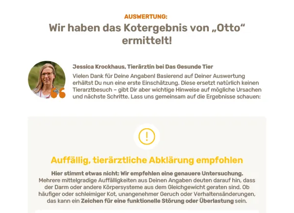 Vorschau Kotergebnis