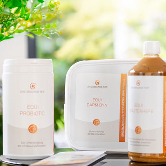 EQUI Probiotic, EQUI Darm Dyn und EQUI Unterhefe – Ergänzungsfuttermittel von Das Gesunde Tier.