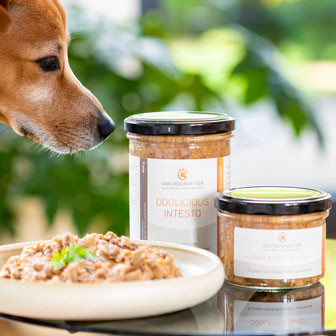 DOGLICIOUS Nassfutter für Hunde von Das Gesunde Tier im Glas, mit natürlichen Zutaten.