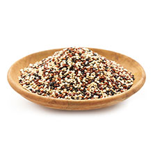 Das Bild zeigt auf weißem Hintergrund: Quinoa