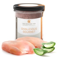 DOGLICIOUS GOURMET - Premium Nassfutter für Hunde mit Huhn & Aloe Vera - 6 x 300 g
