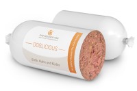 DOGLICIOUS GOURMET – Premium Nassfutter für Hunde mit Ente, Huhn und Kürbis – 6 x 800 g