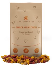 SNACK-HERZCHEN Katzenleckerlies mit Putenleber, Banane, Rote Bete und Lachsöl – 80 g