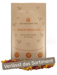 SNACK-HERZCHEN Katzenleckerlies mit Putenleber, Banane, Rote Bete und Lachsöl – 80 g