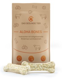Produktfoto von ALOHA BONES - Kauknochen mit Rinderhaut & Kokosmark - 5 Stück
