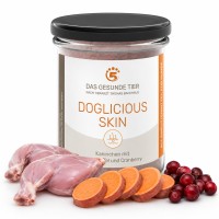 Produktfoto von DOGLICIOUS SKIN – Premium Nassfutter für Hunde mit Kaninchen, Süßkartoffel & Cranberry – 6 x 390 g